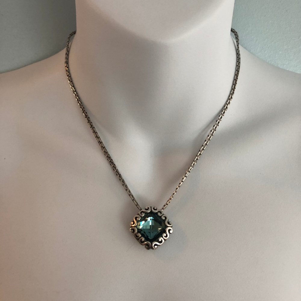 Brighton Jewelry Blue Rhinestone Pendant Necklace
